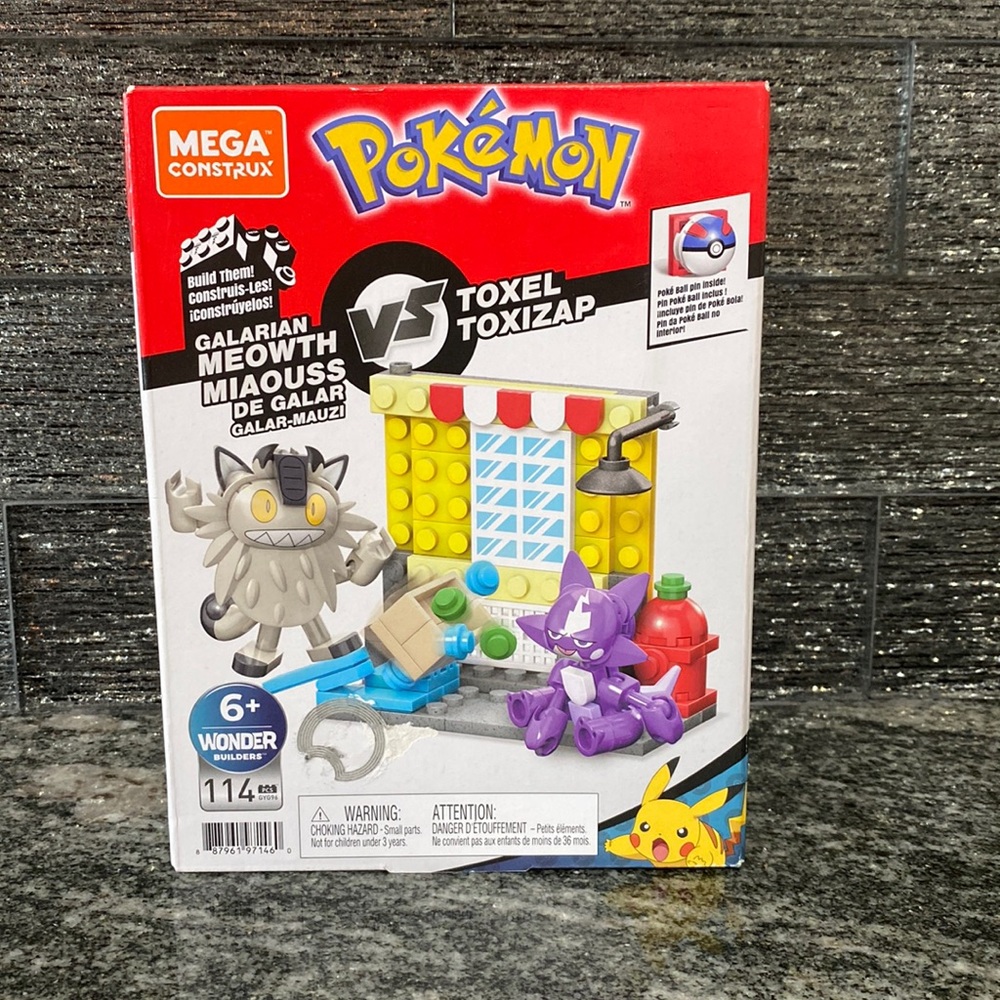Mega Construx Pokémon garlarian meowth vs toxel